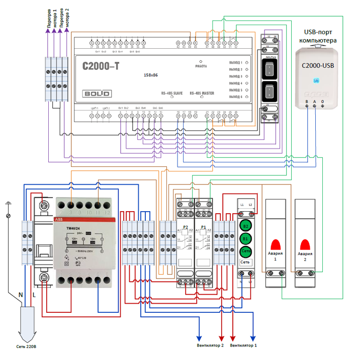 Схема электромонтажная